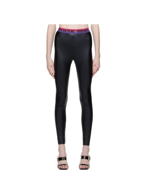 VERSACE JEANS COUTURE Black Jacquard Leggings