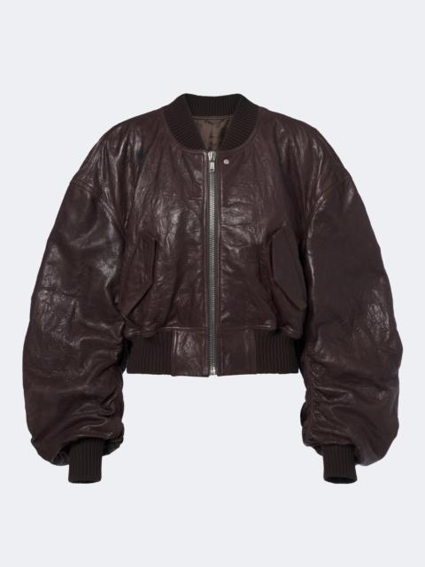 Rick Owens Secchia leather bomber jacket