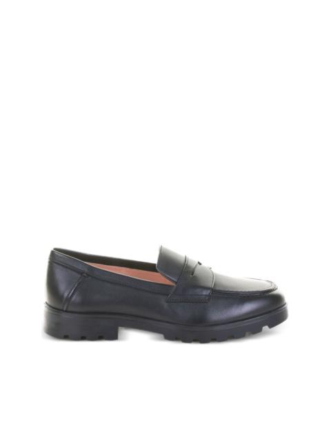 Santoni penny-slot leather loafers