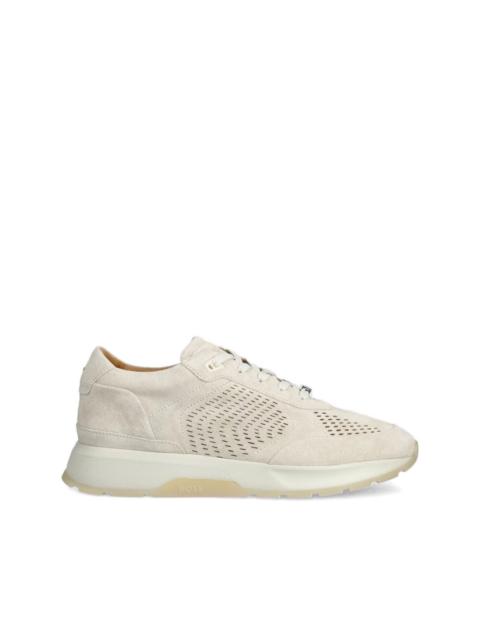 BOSS Zac perforated suede sneakers