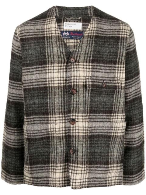 Universal Works checked wool shirt jacket