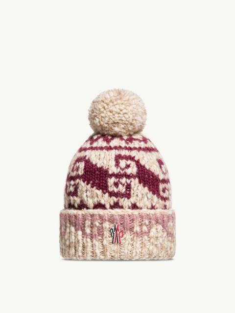 Moncler Grenoble Alpaca & Wool Blend Beanie with Pom Pom