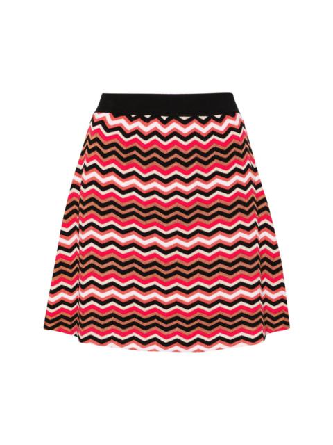 zigzag-woven A-line miniskirt