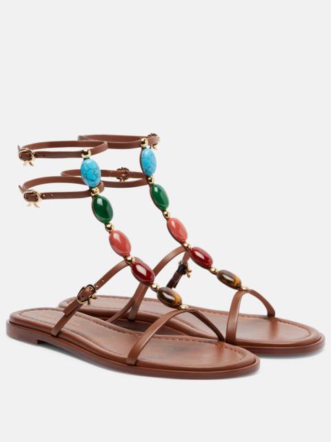 Gianvito Rossi Shanti embellished leather sandals