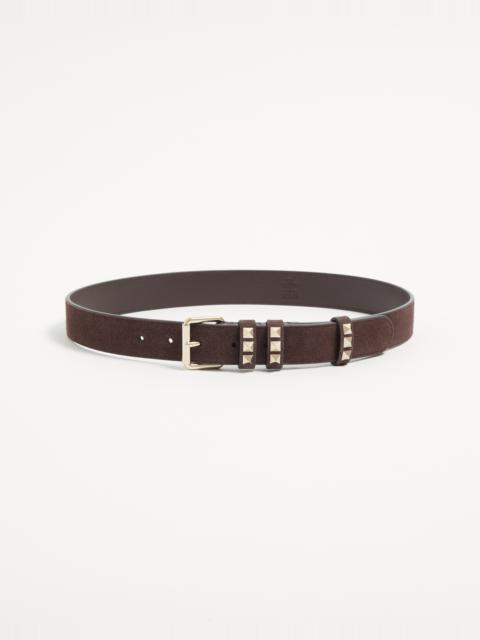 Valentino ROCKSTUD SUEDE BELT 30 MM