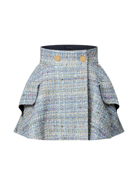 Louis Vuitton Tweed Mini Wrap Skirt