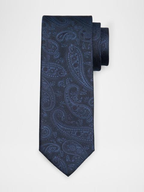 Canali Men's Tonal Paisley Silk Jacquard Tie