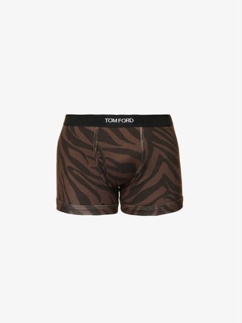 Tiger stripe stretch-cotton boxers