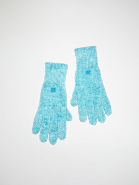 Acne Studios Textured gloves - Teal blue