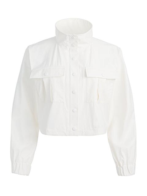 Alice + Olivia JAMES FUNNEL NECK CROPPED PARKA