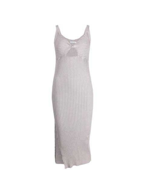John Elliott twist-detail ribbed-knit dress