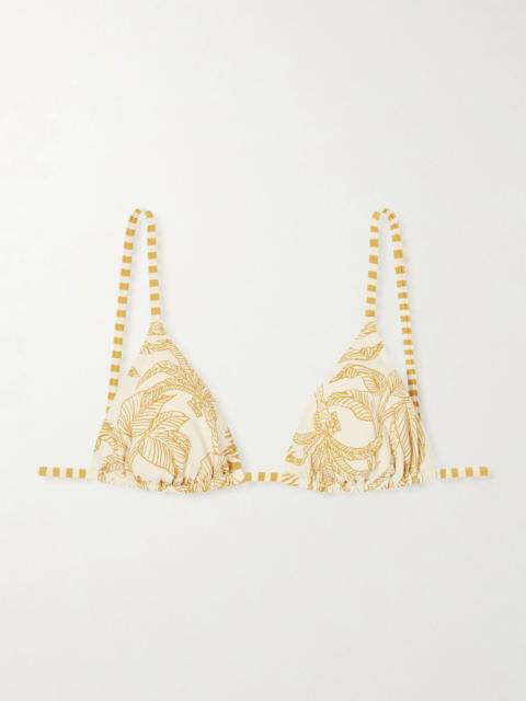 ERES Voyage Hamac printed triangle bikini top Yellow