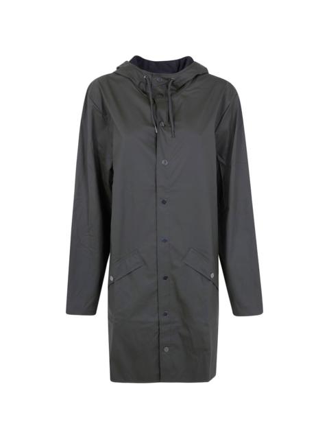 RAINS Long Jacket hooded pocket coat