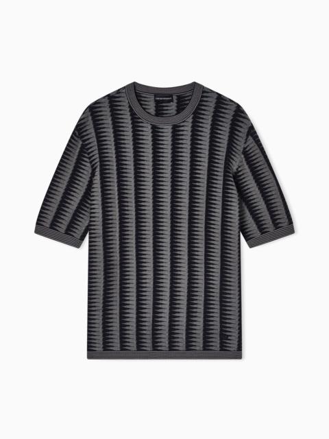 EMPORIO ARMANI WOVEN WEAVE COTTON SWEATER