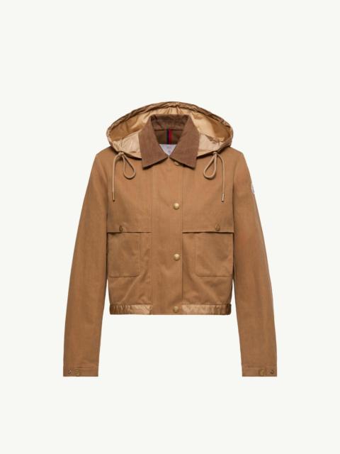 Moncler Aconitum Hooded Cotton & Linen Blend Shirt Jacket