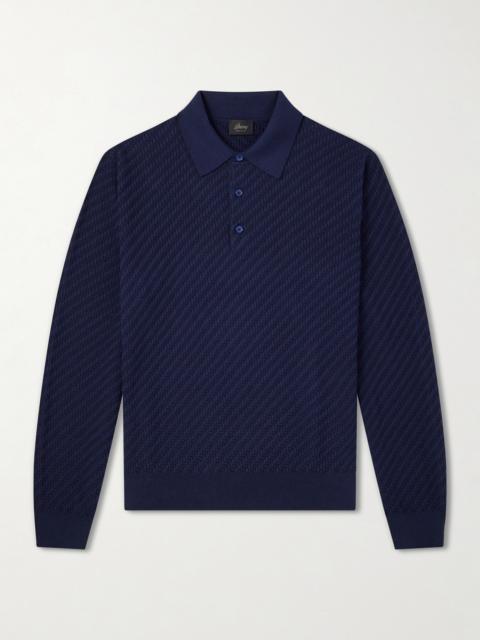Brioni Cotton, Silk and Cashmere-Blend Polo Shirt