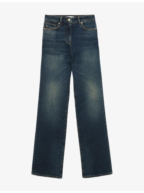 REISS Andi Bootcut High-Rise Stretch-Denim Jeans
