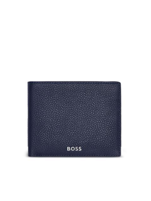 BOSS leather-textured wallet pen set
