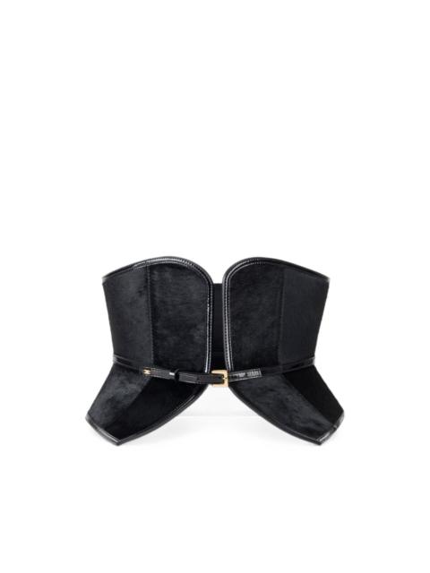 ELISABETTA FRANCHI bustier-style cowhide belt