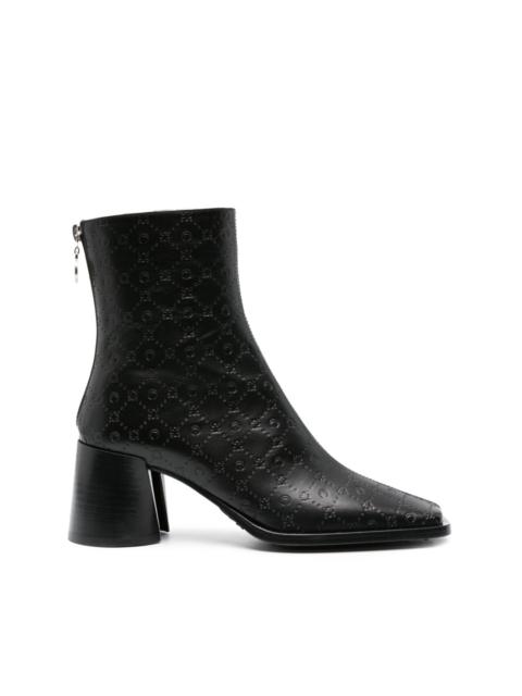ミドルブーツ MARINE SERRE REGENERATED ALL OVER MOON JERSEY ANKLE BOOTS Marine Serre - Regenerated All Over Moon Jersey Ankle Boots