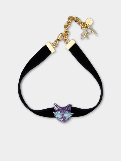 Roger Vivier Psychedelicat Choker in Velvet