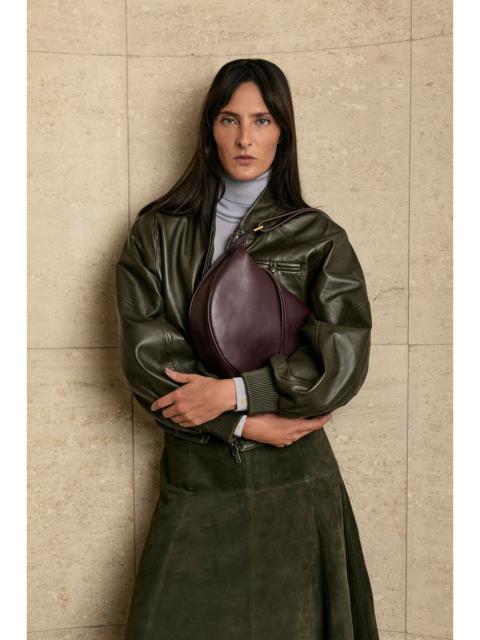 KAREN MILLEN Harper's Bazaar Leather Collared Bomber Jacket