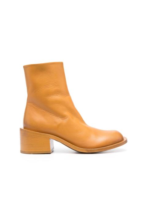 60mm block-heel leather boots