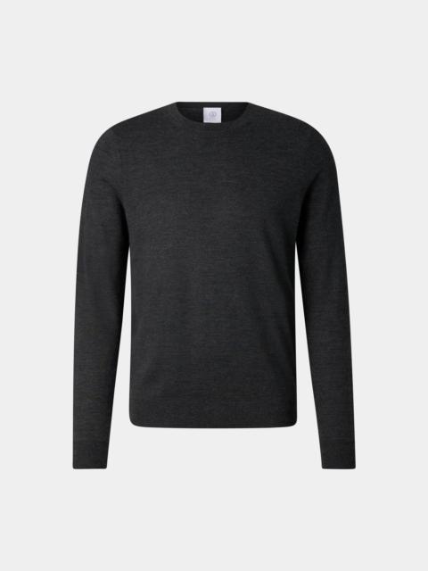 BOGNER Pure new wool cashmere sweater in Anthracite