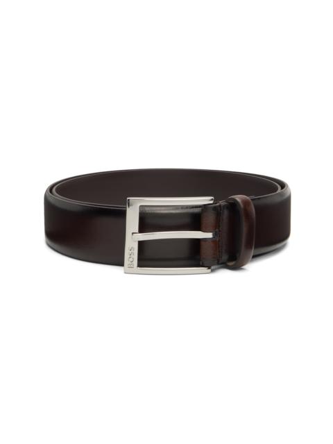 BOSS Brown Branded-Buckle Belt