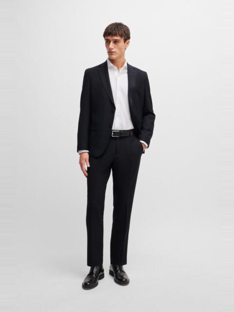 BOSS SLIM-FIT SUIT IN MICRO-PATTERNED PERFORMANCE FABRIC