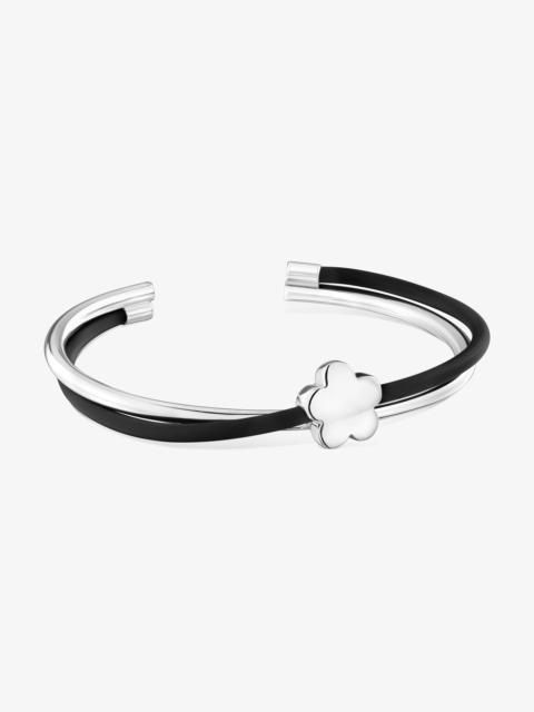 TOUS Silver and rubber flower Bangle TOUS Bold Motif