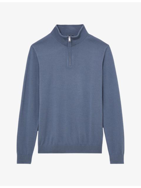 REISS Blackhall Half-Zip Wool Jumper