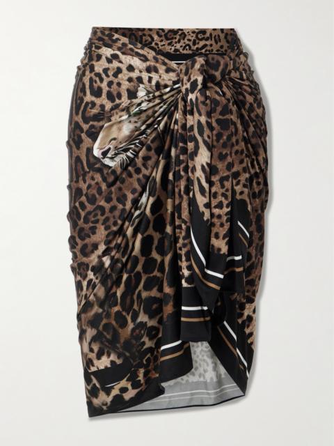 Dolce & Gabbana Leopard-print Silk Pareo
