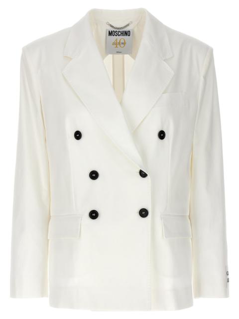 Moschino Double-Breasted Blazer Blazer And Suits White