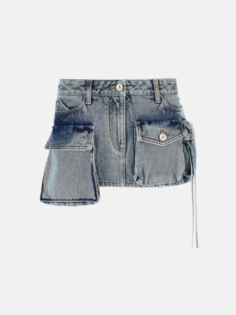 THE ATTICO ''FAY'' VINTAGE BLUE MINI SKIRT