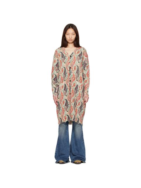R13 Multicolor Printed Long Cardigan