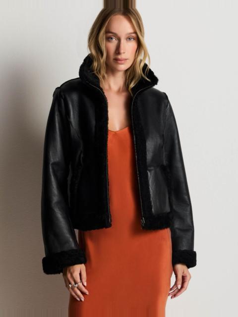 RE/DONE Camille Shearling Jacket - Black