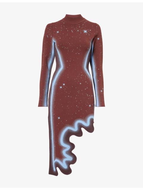 PH5 Dobby Stretch-Knit Midi Dress