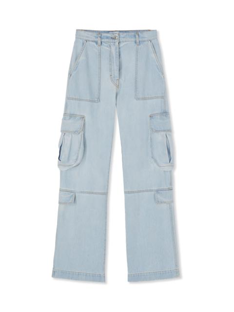 MSGM Light denim cargo pants