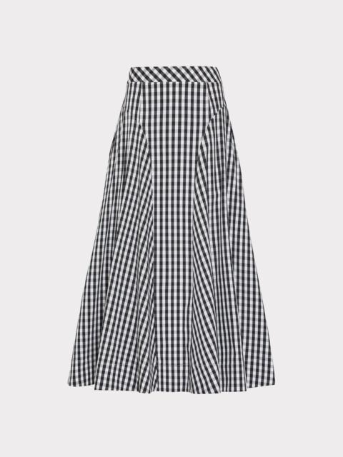 MILLY Robin Gingham Midi Skirt