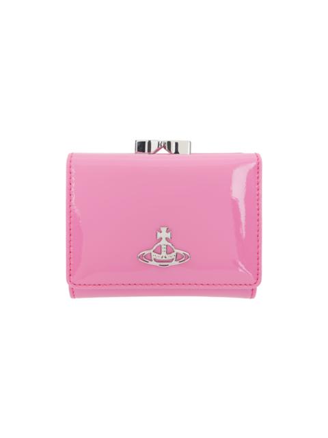 Vivienne Westwood Pink Shiny Patent Small Frame Wallet