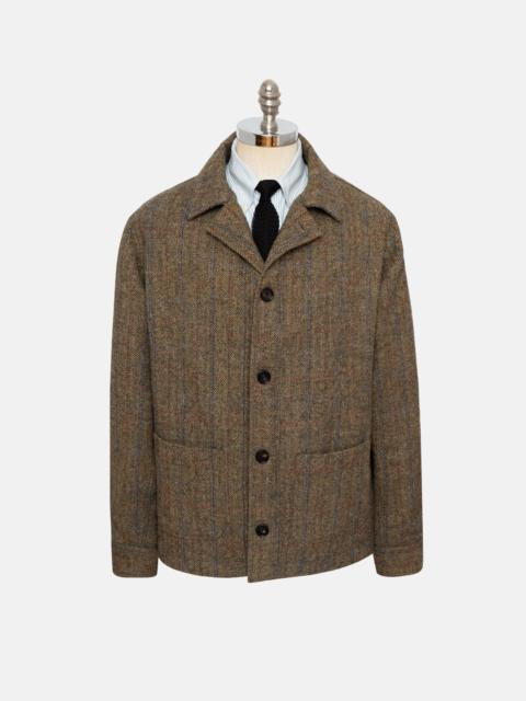 J. PRESS MADE-IN-ENGLAND TAN CHEVIOT TWEED CHORE COAT