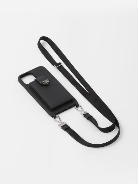 Prada Saffiano leather iPhone 13 Pro Max case