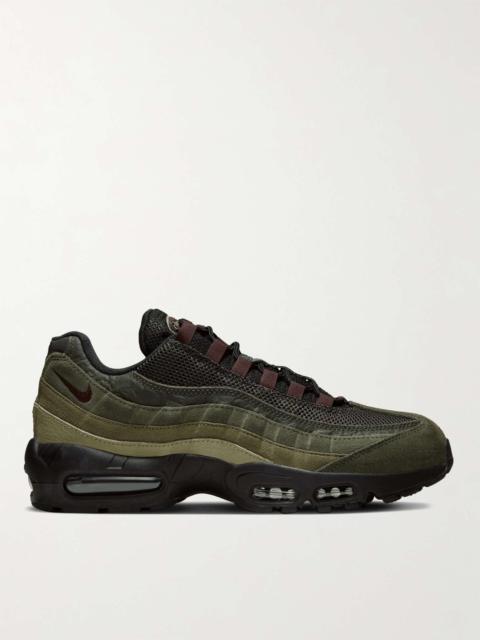 Nike Air Max 95 Mesh-Trimmed Suede, Leather and Canvas Sneakers