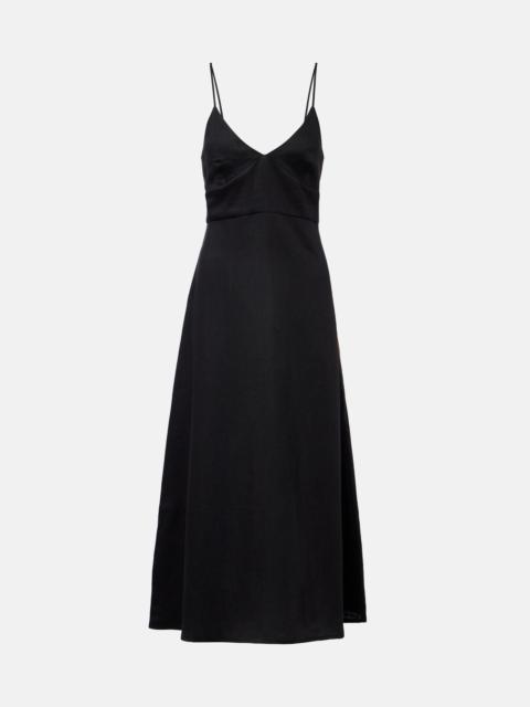ASCENO Ida linen midi dress