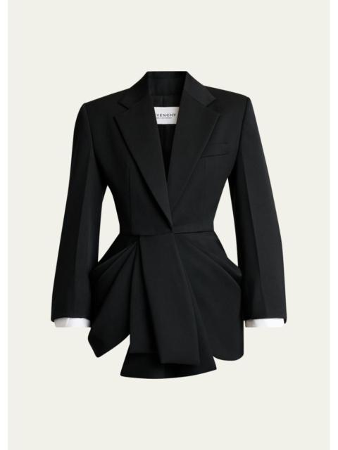Givenchy Pleated Slim-Fit Wool Jacket