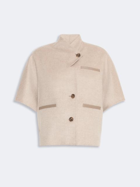 Max Mara ANDALO Lightweight cashmere cape - STONE