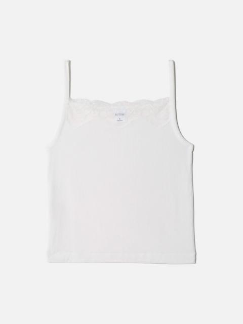 RE/DONE Lace Ribbed Cami - Off White