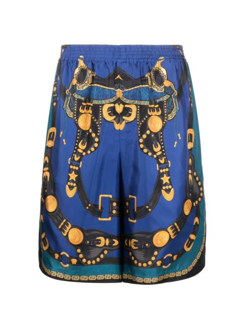 VERSACE Medusa Harness silk shorts