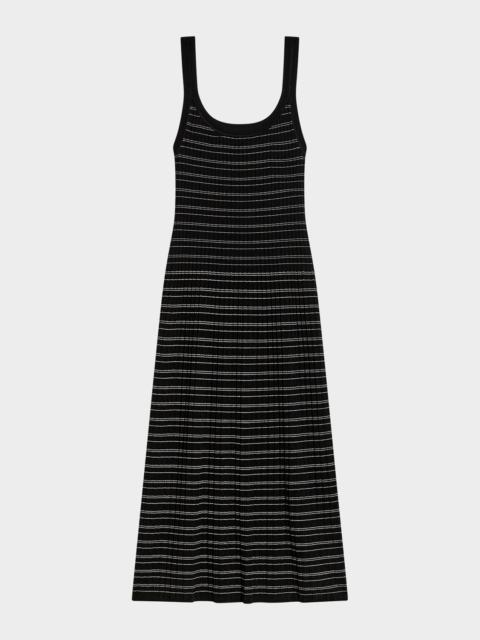 Theory Stripe Knit Midi Dress